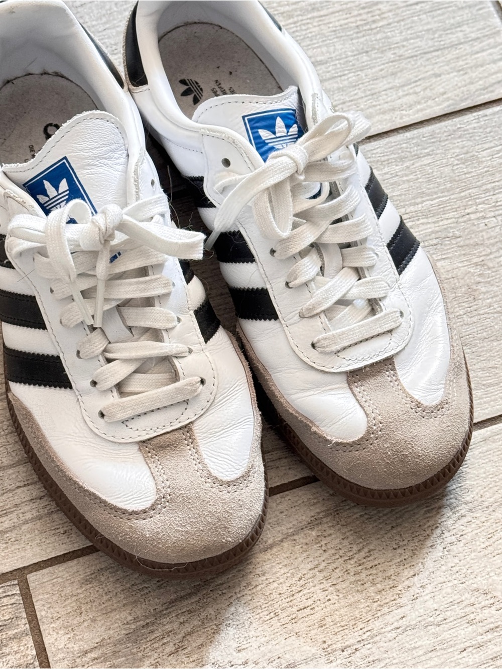 Adidas Samba OG original White Black Classic Sneaker tennis shoe size 8 women - Picture 12 of 13